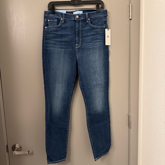 7 For Mankind High Waist Ankle Air Women's Blue Jeans